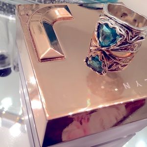 Beautiful hand crafted blue topaz ring